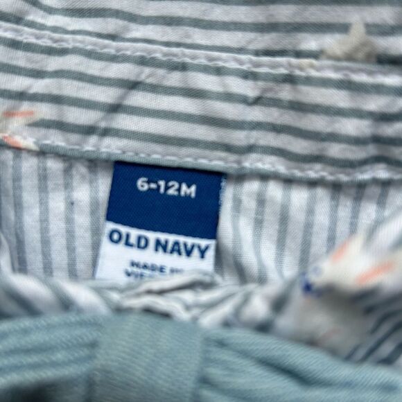 Old Navy Easter Bunny Button-Down Shirt with Bow Tie-6-12M - Picture 4 of 4